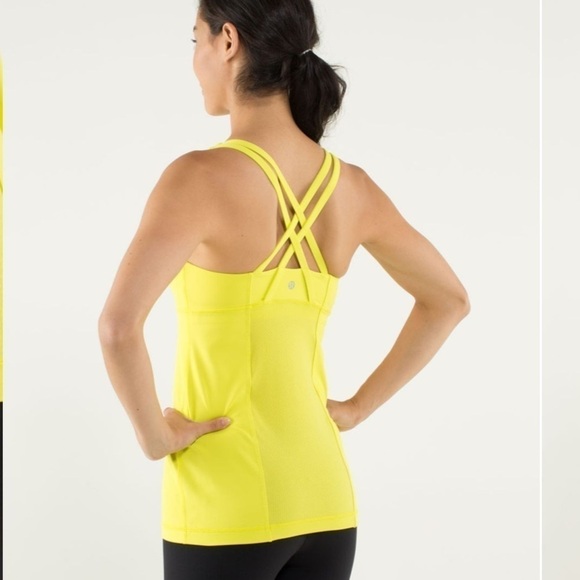 Lululemon Energy Tank Split Pea size 10 - Picture 1 of 9